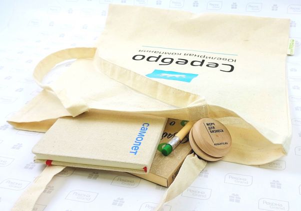 Эко сумки с логотипом Серебро