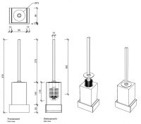 Ёршик для унитаза Decor Walther Brick 05915 схема 2