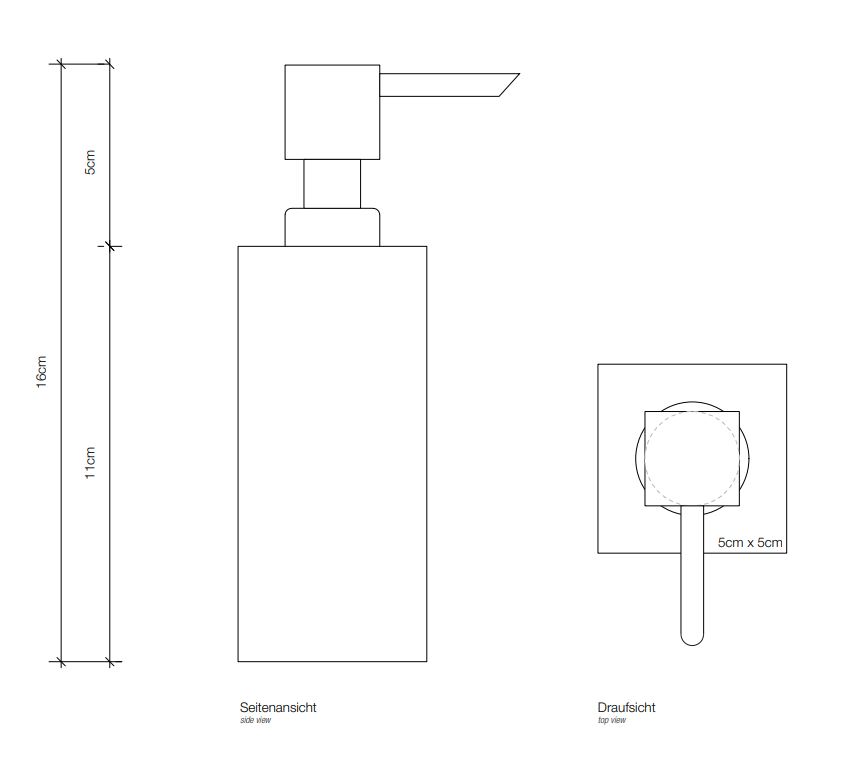Ёмкость настольная с дозатором Decor Walther DW для жидкого мыла 0839750 ФОТО