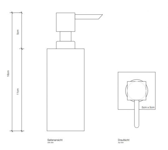 Ёмкость настольная с дозатором Decor Walther DW для жидкого мыла 0839750 схема 6 Ёмкость настольная с дозатором Decor Walther DW для жидкого мыла 0839750 схема 6