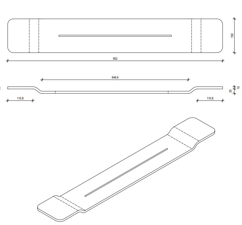 Полка для душа Decor Walther Stone цвет белый 0973150 ФОТО