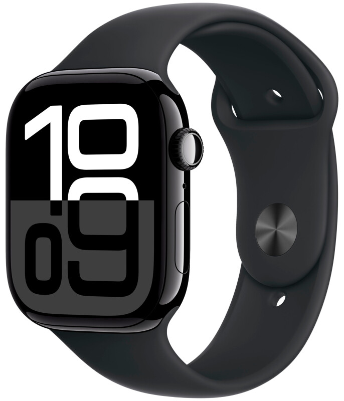Умные часы Apple Watch Series 10 46mm Jet Black Aluminum Case with Black Sport Band M/L (MWWQ3LW/A)