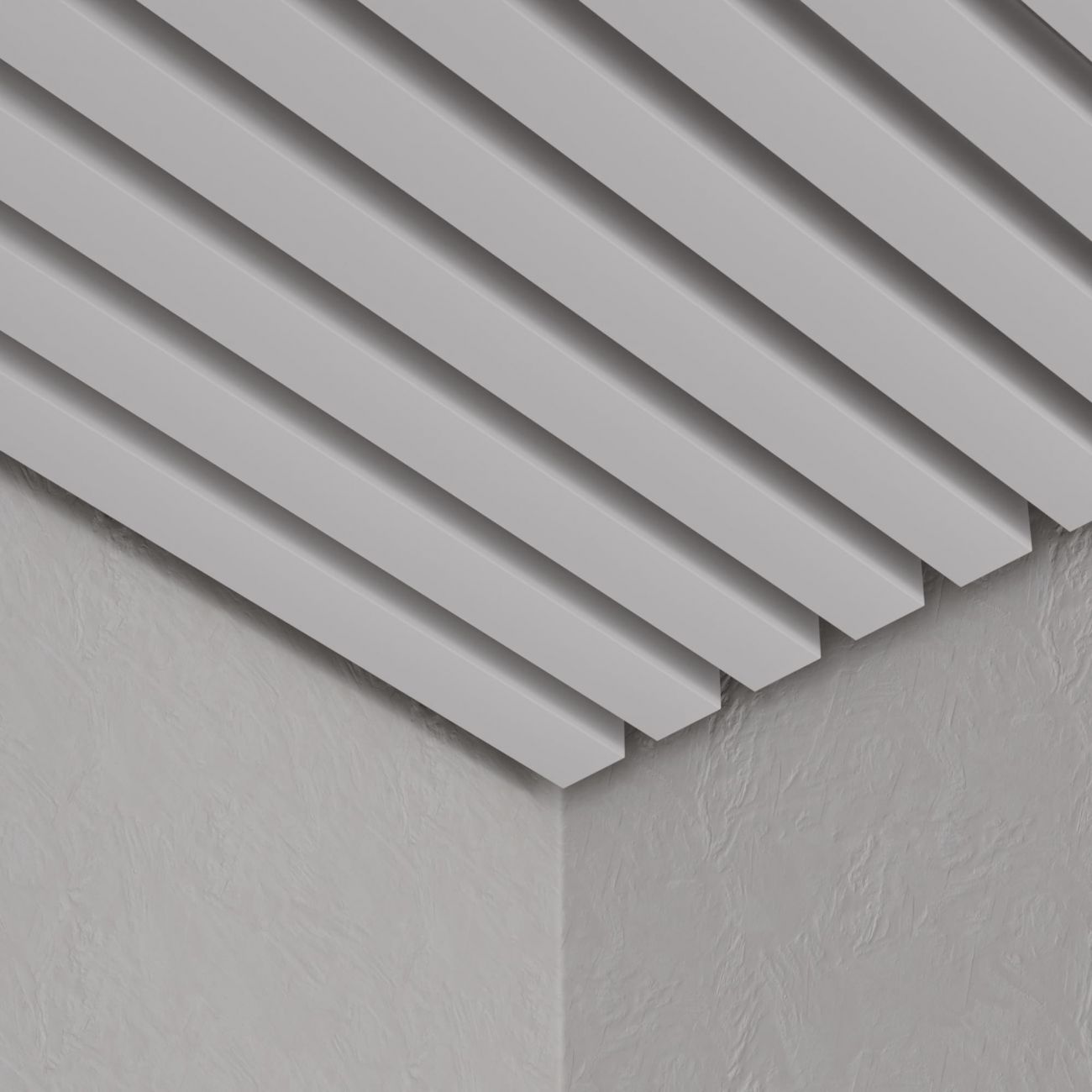 Кубообразный реечный потолок Кубота 125/40 белый матовый