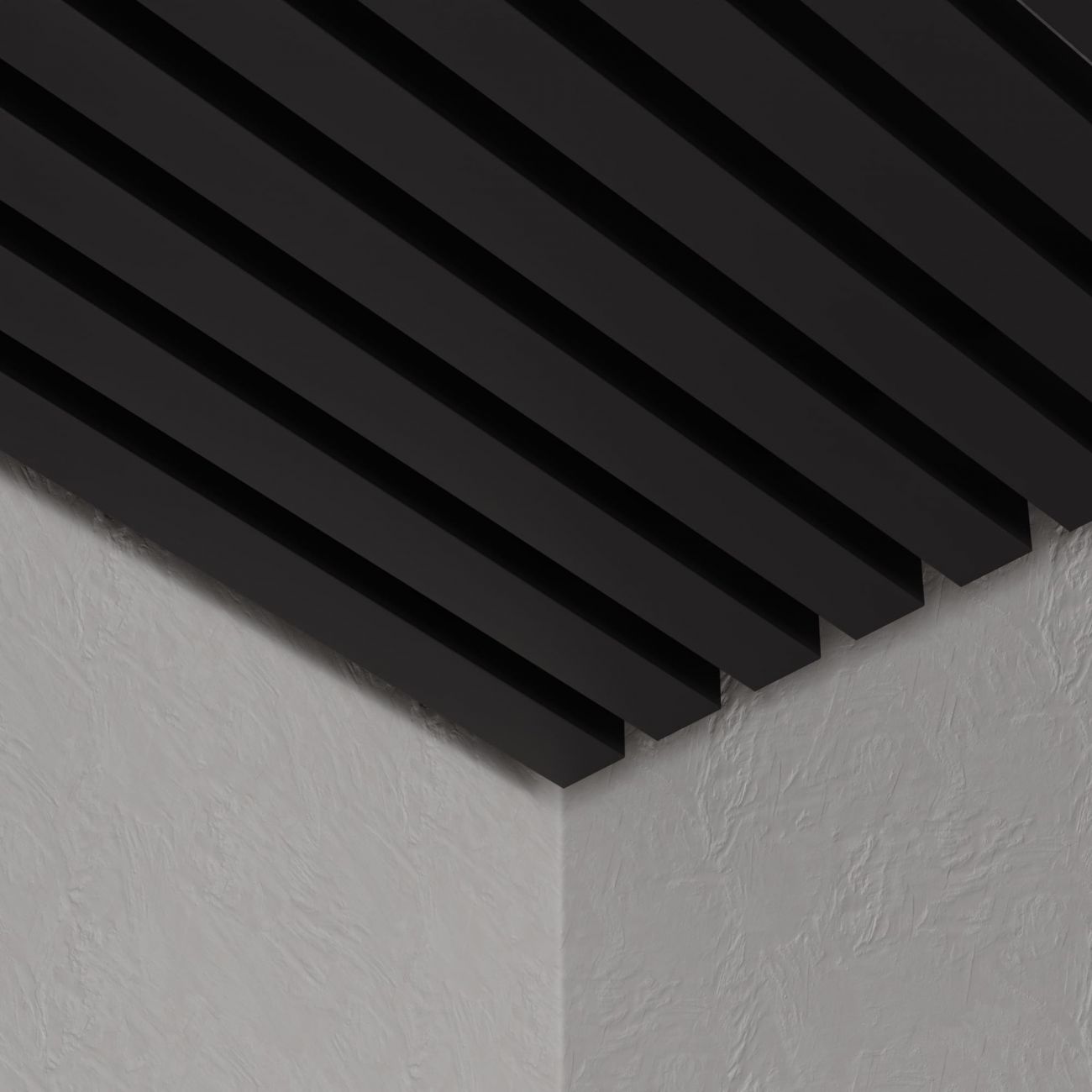 Кубообразный реечный потолок Кубота 95/40 черный