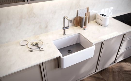 Мойка для кухни Alveus NEOCERAMIC 40 227978 44,8х44,8х21,2 белая схема 2 Мойка для кухни Alveus NEOCERAMIC 40 227978 44,8х44,8х21,2 белая схема 2