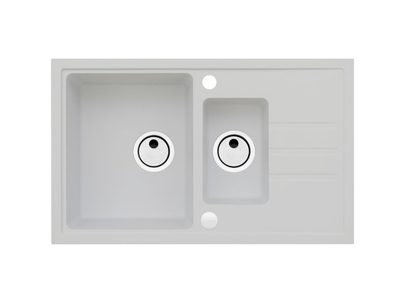 Изображение Мойка для кухни Alveus INTERMEZZO 70 GRANITAL 1+1/2 в комлекте с сифоном 78х48х20 см