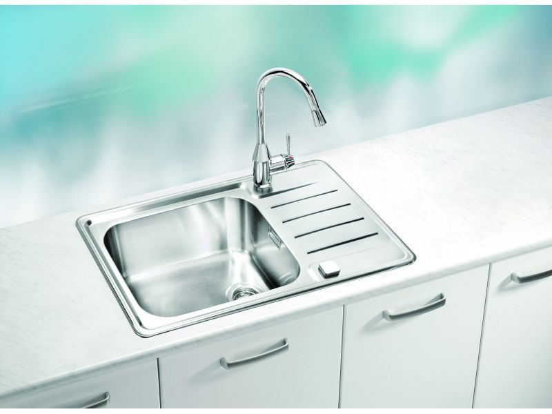 Мойка для кухни Alveus PRAKTIK 120 SAT-90 в комплекте с сифоном 79х50 см ФОТО