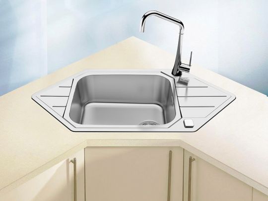 Мойка для кухни Alveus PRAKTIK 130 SAT 90 FI в комплекте с сифоном 98,5х50 см схема 3