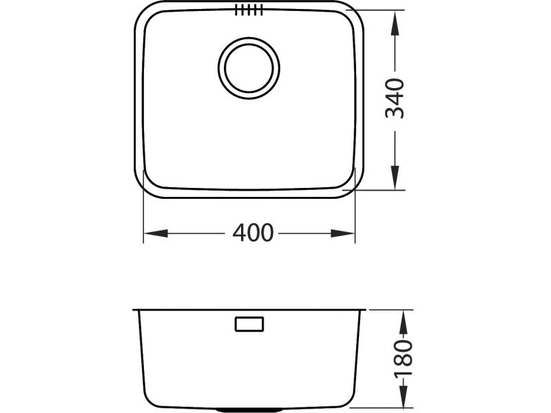 Мойка для кухни Alveus LUNO 20 SAT 90 FI в комплекте с сифоном 34х40 см ФОТО