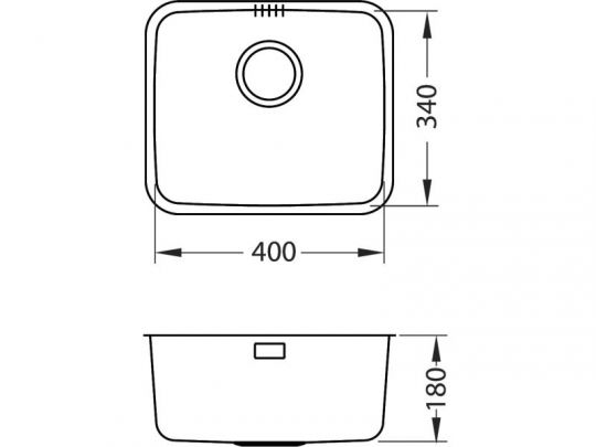 Мойка для кухни Alveus LUNO 20 SAT 90 FI в комплекте с сифоном 34х40 см схема 5