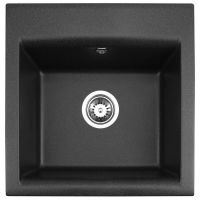 Мойка для кухни Alveus GEM 10 GRANITAL в комплекте с сифоном 50х50х18 см схема 1