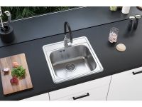 Мойка для кухни Alveus MORE 20 NAT-90 в комплекте с сифоном 49х50 см схема 3