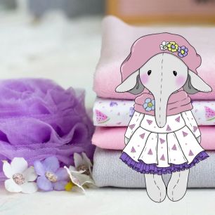 Набор для марафона "Сафари" Слоник в розово-фиолетовом   mrf