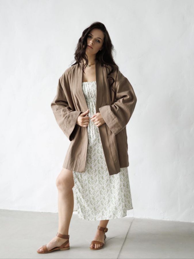 Платье Estate из бамбука "Зеленые ветви"