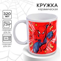 Кружка керамическая детская, сублимация, 320 мл «Мой герой», Человек-паук