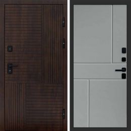 Входная дверь Termo-door Премиум винорит Веста Дуб с терморазрывом - Горизонт Грей софт