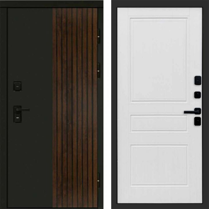 Входная дверь Termo-door Премиум винорит Форт Дуб с терморазрывом - Классика Белое дерево