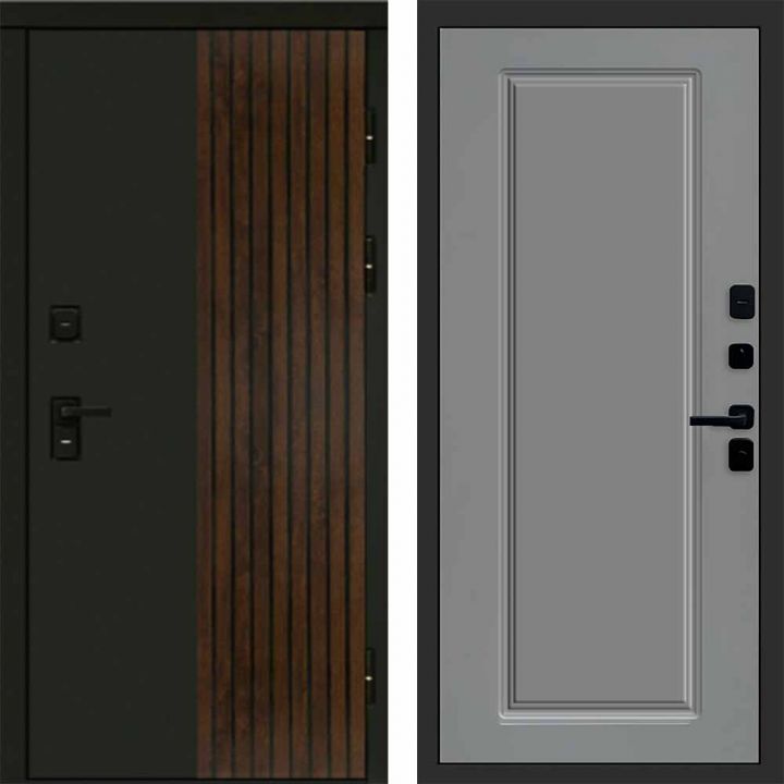 Входная дверь Termo-door Премиум винорит Форт Дуб с терморазрывом - Гранд Грей софт