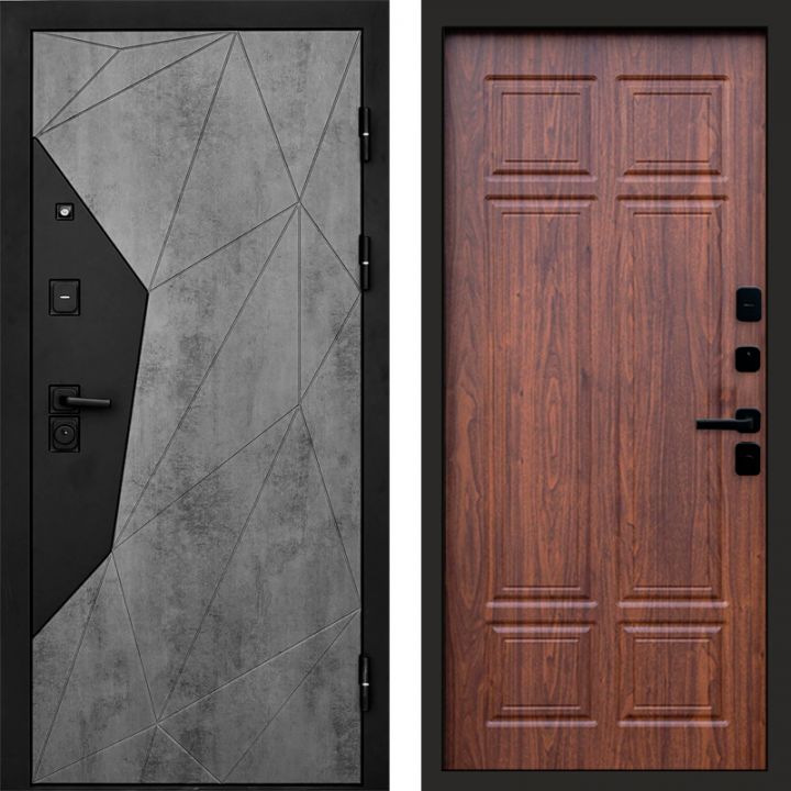 Входная дверь Termo-door Авангард Бетон - Орех премиум