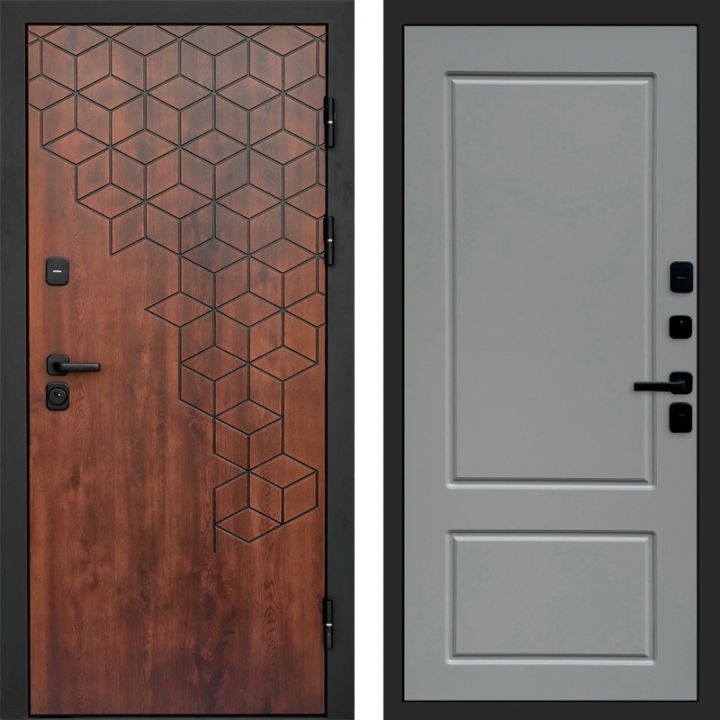 Входная дверь Termo-door Спейс Дуб патина - Марсель Грей софт