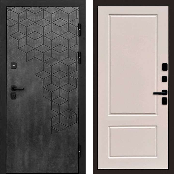 Входная дверь Termo-door Спейс Бетон патина - Марсель Слоновая кость