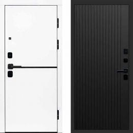 Входная дверь Termo-door Тренд WHITE - FLAT Черный кварц