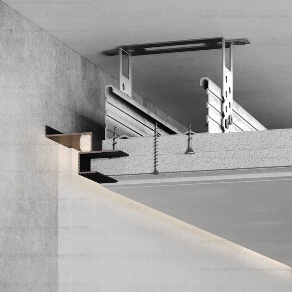 Теневой профиль для потолка Respect 7729 (теневой зазор 25 мм)