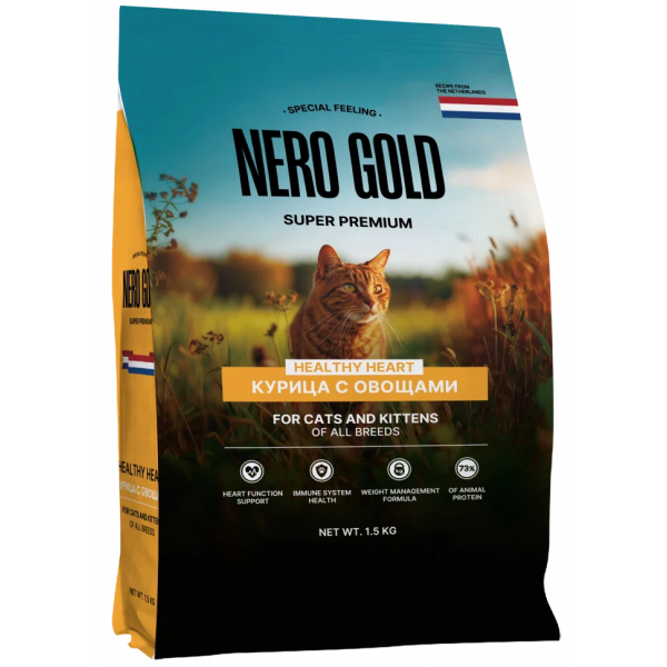 Сухой корм для кошек Nero Gold Super Premium с курицей