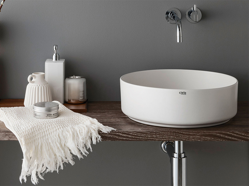 Cielo Shui Comfort раковина 440х430х130 мм, накладная/подвесная, без отверстия для смесителя, без перелива ФОТО