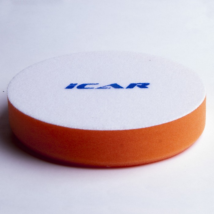Icar Hard ORANGE Полировальный поролон (велкро 150мм) T30мм жесткий оранжевый, D150мм.