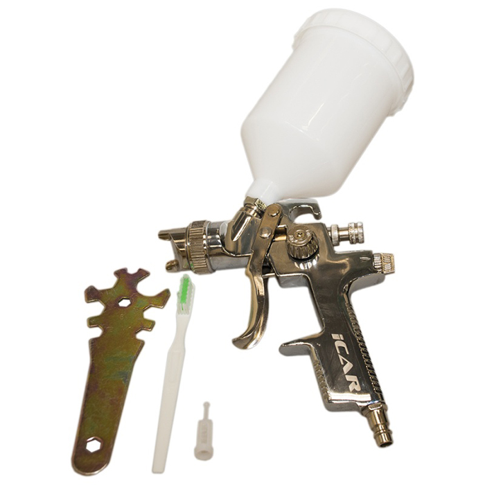ICAR Краскопульт пневматический ICAR 017 с верхним бачком 600мл., сопло 1,4мм.