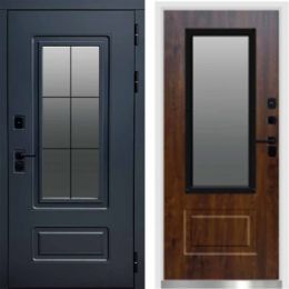 Входная дверь Termo-door Эверест - Дуб с терморазрывом и стеклопакетом, белый короб