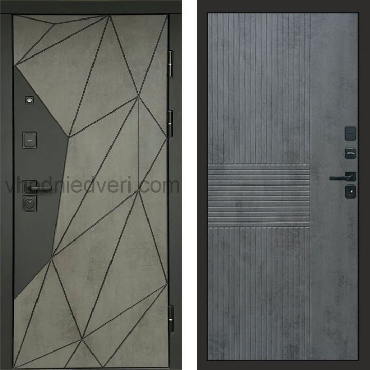 Входная дверь Termo-door Геометрия Бетон - Мастино Бетон темный
