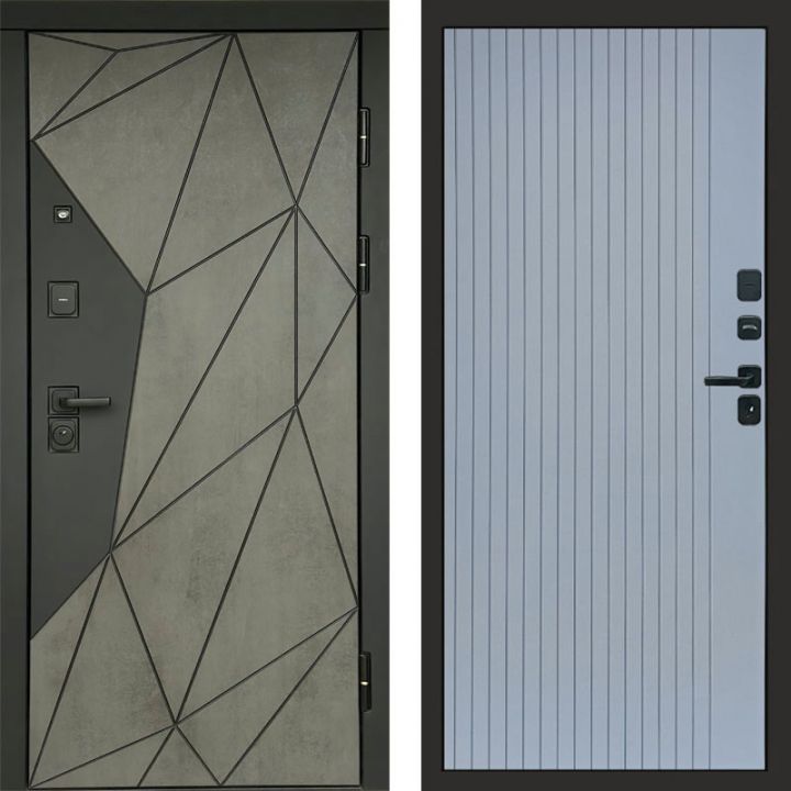 Входная дверь Termo-door Геометрия Бетон - FLAT Грей софт