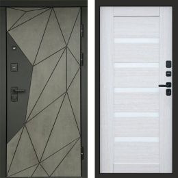 Входная дверь Termo-door Геометрия Бетон - Царга Лиственница