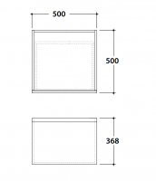 Тумба подвесная в ванную комнату Globo Linea LB3650M 50x50x36,8 схема 2 Тумба подвесная в ванную комнату Globo Linea LB3650M 50x50x36,8 схема 2