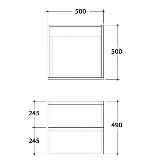 Тумба подвесная в ванную комнату Globo Linea LB4950D 50x50x49 схема 2 Тумба подвесная в ванную комнату Globo Linea LB4950D 50x50x49 схема 2