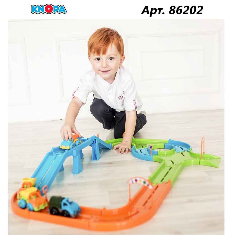 Игровой набор "Автодорога" 2,5 м с машинками КНОПА