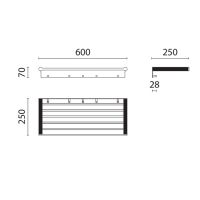Полка для полотенец Oasis Defile 0AGD007 60 см подвесная схема 4