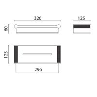 Полка для душа Oasis Defile 0AGD008 32 см подвесная схема 4
