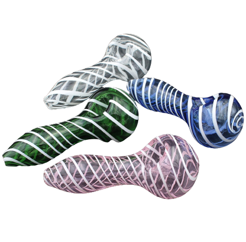 Стеклянная трубка для курения Color Zebra