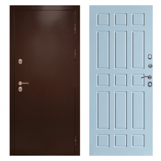 Входная дверь Termo-door Сибирь Антик медь с терморазрывом - Спарта Белое дерево