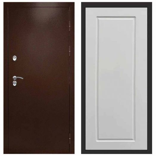 Входная дверь Termo-door Сибирь Антик медь с терморазрывом - Гранд Слоновая кость