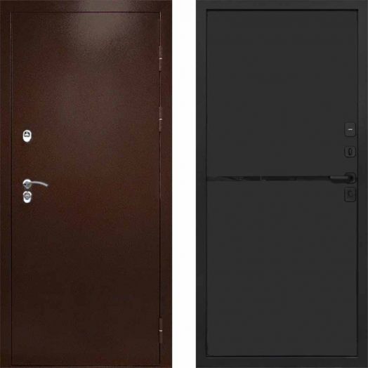 Входная дверь Termo-door Сибирь Антик медь с терморазрывом - Нео Black