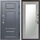 Входная дверь Termo-door Премиум винорит Грей с терморазрывом - Зеркало триумф Бетон светлый