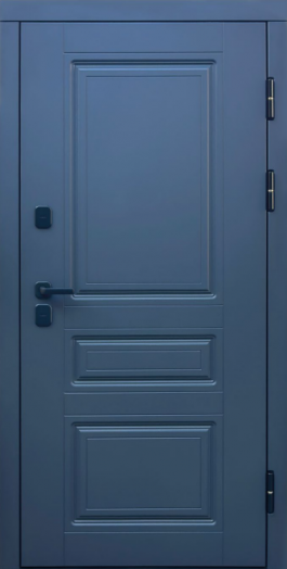 Входная дверь Termo-door Премиум винорит Орегон Графит с терморазрывом - FLAT Белый софт