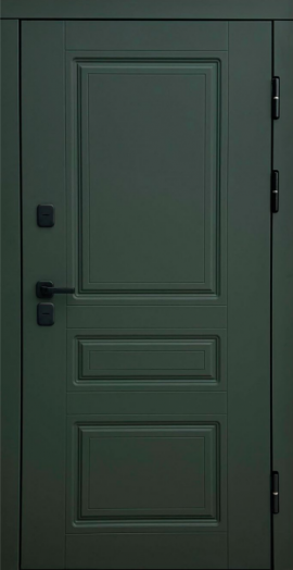 Входная дверь Termo-door Премиум винорит Орегон Грин с терморазрывом - Зеркало триумф Лиственница