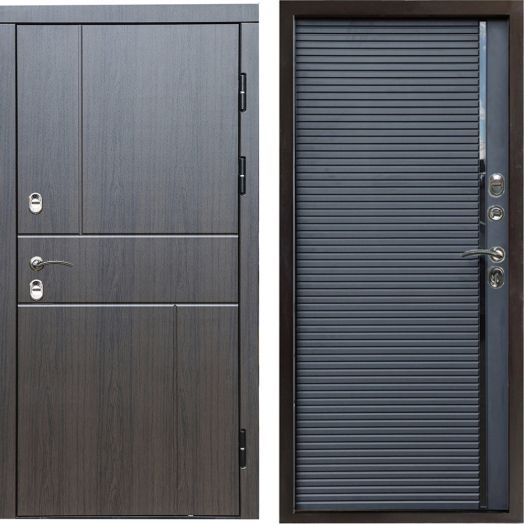 Входная дверь Termo-door Премиум винорит Вертикаль Венге с терморазрывом - Porte black