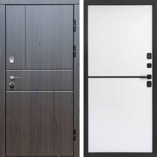 Входная дверь Termo-door Премиум винорит Вертикаль Венге с терморазрывом - Нео White