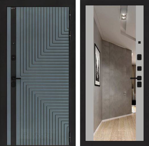 Входная дверь Лабиринт CREDOR - Зеркало максимум Грей софт